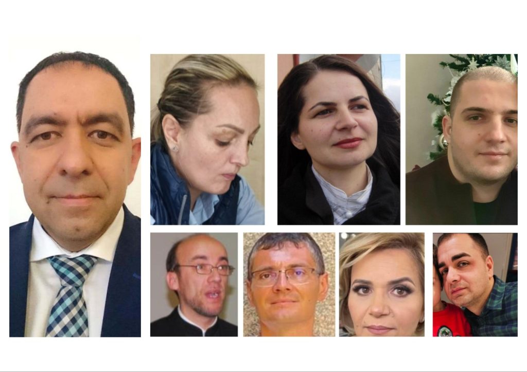 Portrete ale persoanelor implicate în protejarea unei mame abuzatoare în cazul Talpoș: Timiș Ioan, Muntean Vlad, Ionescu Diana Anca, Diugan Dana, Tuduce Alin, Andor Teodora