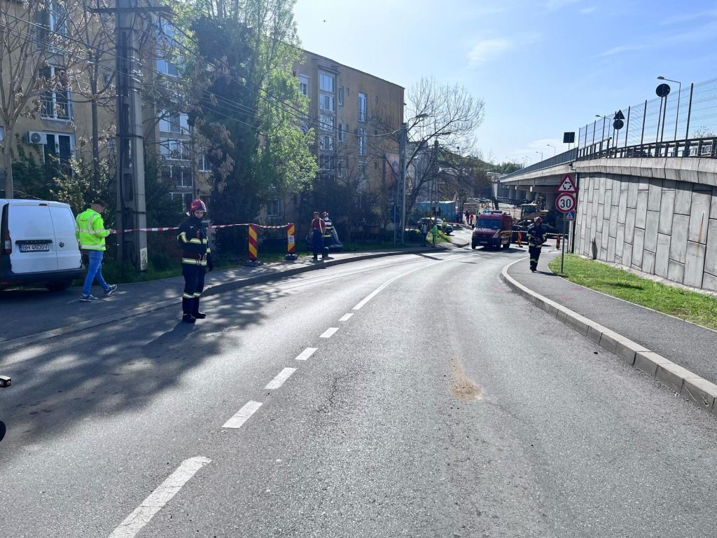 Conducta de gaz sparta in Oradea trafic blocat