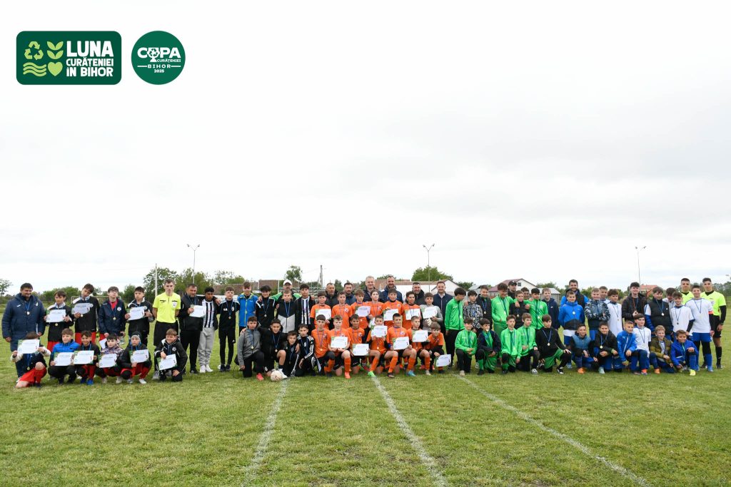Cupa curateniei in Bihor Echipe de copii fotbal si ecologie