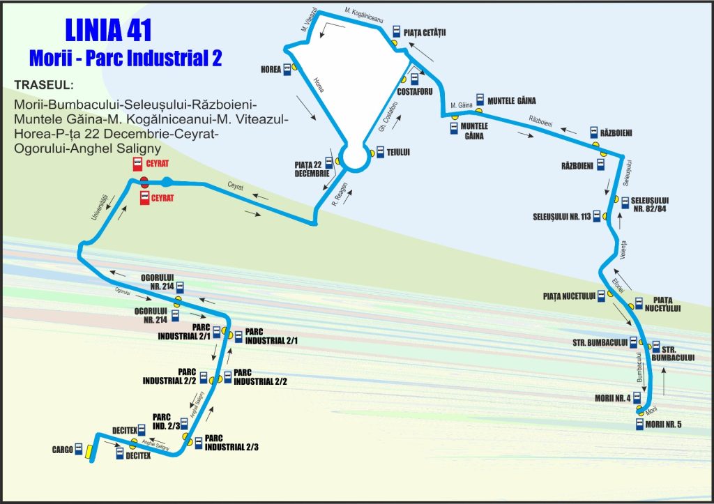Linia 41 de autobuz catre Parcul Industrial 2 incepe din 5 mai