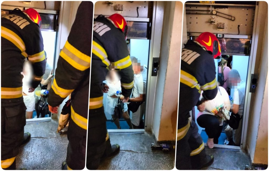 Sase persoane inclusiv doi copii salvate din lift in Oradea