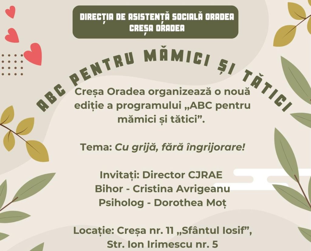 Programul ABC pentru mamici si tatici revine pe 24 septembrie