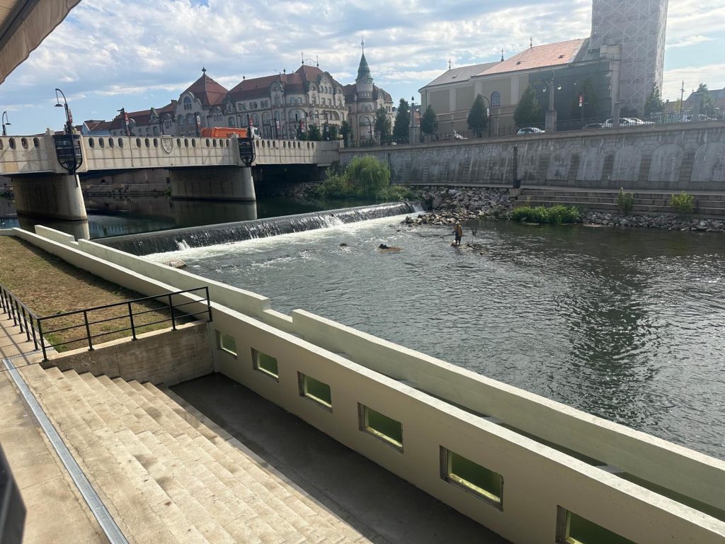 Promenada noua si prima scara de pesti pe Crisul Repede